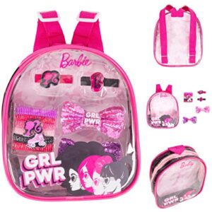 kids barbie fashioninsta's accessory bag - accessories set for girls - barbie sets - bow's with alligator clips, hair ties - ages 3+