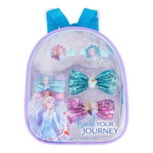 luv her kid's frozen fashioninsta's backpack -elsa & anna accessories set for girls -princess elsa sets - bow's with alligator clips, hair ties, backpack ages 3+