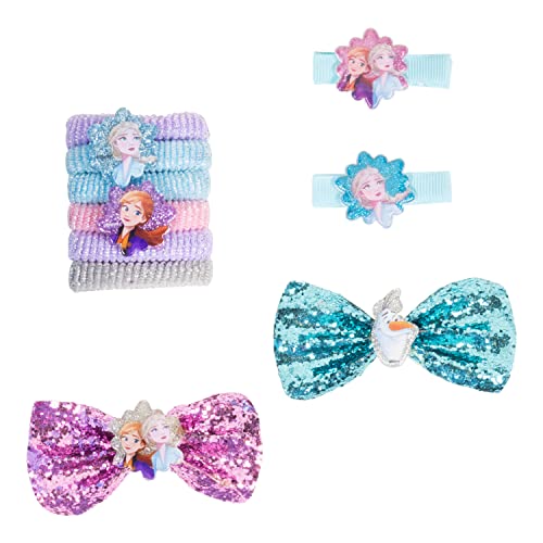 LUV HER Kid's Frozen Fashioninsta's Backpack -Elsa & Anna Accessories Set for Girls -Princess Elsa Sets - Bow's with Alligator Clips, Hair Ties, Backpack Ages 3+