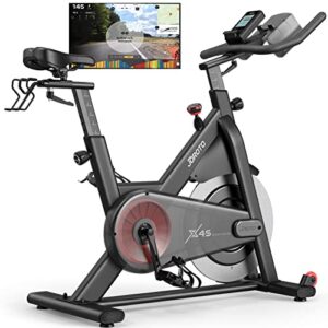 joroto stationary bikes for home - x4s bluetooth exercise bike with readable magnetic resistance, 330 pounds capacity, 44 days kinomap menmbership