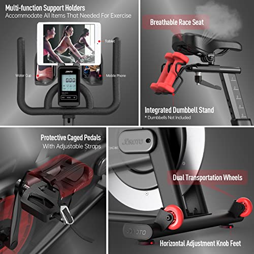 JOROTO Stationary Bikes for Home - X4S Bluetooth Exercise Bike with Readable Magnetic Resistance, 330 Pounds Capacity, 44 Days Kinomap Menmbership