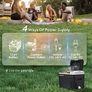 EUHOMY 12 Volt Refrigerator, 32QT（30Liter Portable Freezer Fridge, Car refrigerator with 12/24V DC & 110-240V AC, Electric Compressor Cooler for Camping, Travel, RV, Truck, Outdoor or Home use.