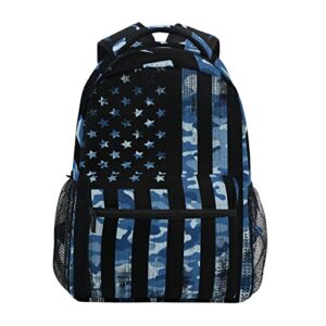 kcldeci american flag camouflage kids backpack for boys girls camo usa flag patriotic elementary backpacks purse school bag book bags for toddler travel