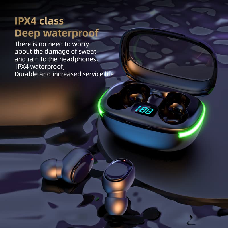 Wireless Earbuds Bluetooth Headphones with Wireless Charging Case IPX4 Waterproof Stereo Earphones in-Ear for SPOR (Y70)