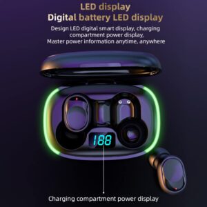 Wireless Earbuds Bluetooth Headphones with Wireless Charging Case IPX4 Waterproof Stereo Earphones in-Ear for SPOR (Y70)