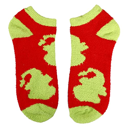 Bioworld The Grinch Face & Ornament Women's 3-Pack Ankle Socks