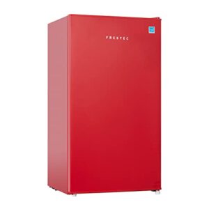 frestec 3.1 cu' mini refregiator, compact refrigerator, small refrigerator with freezer, red (fr 310 red)