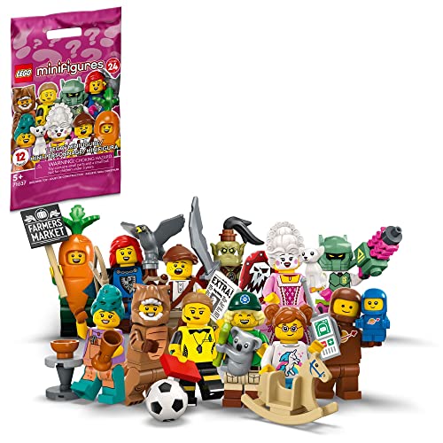 LEGO Minifigures Series 24 71037, Limited Edition Mystery Minifigure Blind Bag, 2023 Set, Collectible Characters with Toy Accessories