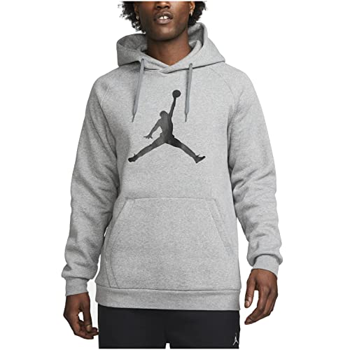 Nike Mens Jumpman Fleece Hoodie, Mens Nike Logo Hoodie, Fleece Hoodie for Men (as1, alpha, m, regular, regular, Standard, Grey, Medium)