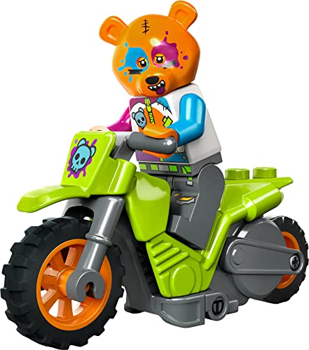 LEGO City Stuntz Bear Stunt Bike 60356, Flywheel-Powered Motorbike Toy to Perform Jumps and Tricks, Toys for Boys & Girls Age 5 Plus, Small Gift or Extension Set