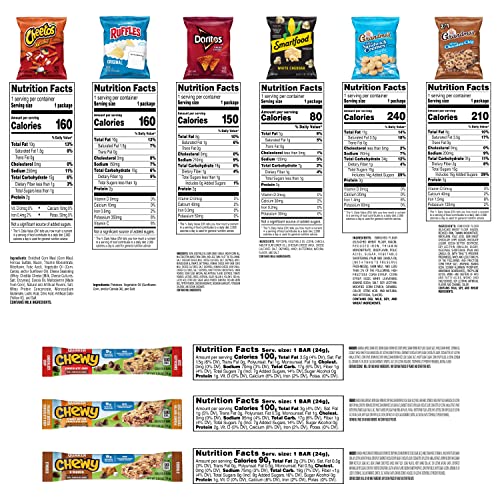 Lunch Box Mix Variety Pack, Frito-Lay Chips, Cookies, and Quaker Chewy Bars, 40 Count