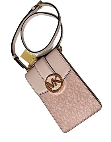 Michael Kors Carmen Small Logo Smartphone Crossbody Bag (Dake Powder Blush)