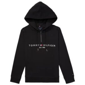 Tommy Hilfiger Women's Adaptive Logo Hoodie with Zipper Closure, Dark Sable, M