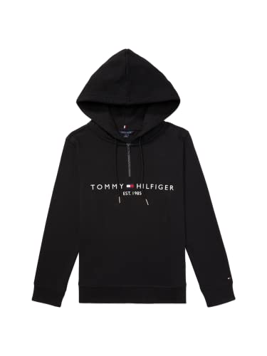 Tommy Hilfiger Women's Adaptive Logo Hoodie with Zipper Closure, Dark Sable, M