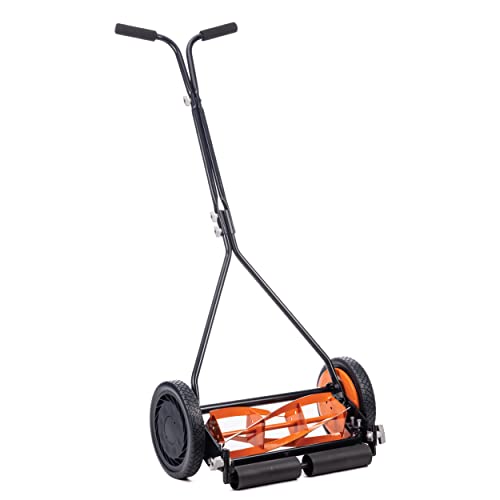 Black+Decker 304-16DB 16-Inch 4-Blade Push Reel Lawn Mower Orange