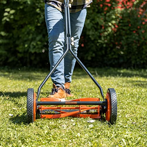 Black+Decker 304-16DB 16-Inch 4-Blade Push Reel Lawn Mower Orange