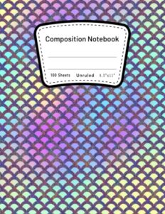 composition notebook: rainbow unruled notebook for girls, boys, kids, students, teens volume-10