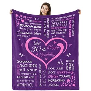 ftefueie 30th birthday gifts for women blanket 50"x60", 30th birthday gifts ideas, 1993 birthday gifts throw blanket women, 30th birthday gifts for sister wife mom, 30-year-old birthday gift ideas