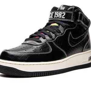 Nike mens Air Force 1 Mid '07 LX, Black/Black/Pale Ivory, 8.5