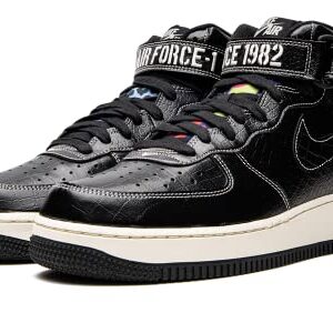 Nike mens Air Force 1 Mid '07 LX, Black/Black/Pale Ivory, 8.5