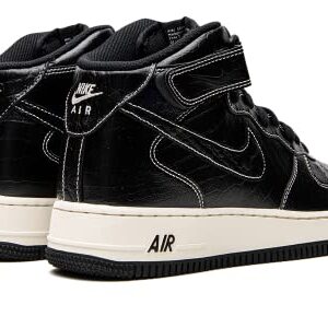 Nike mens Air Force 1 Mid '07 LX, Black/Black/Pale Ivory, 8.5