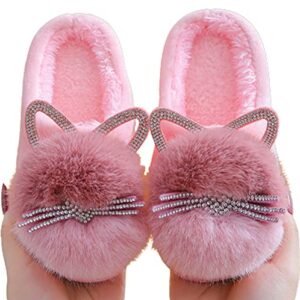 toddler slippers girls kids slippers cute cat house slipper fuzzy slippers pink slipper winter warm slippers soft house shoes