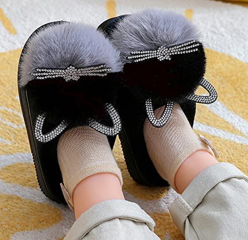 Toddler Slippers Girls Kids Slippers Cute Cat House Slipper Fuzzy Slippers Pink Slipper Winter Warm Slippers Soft House Shoes