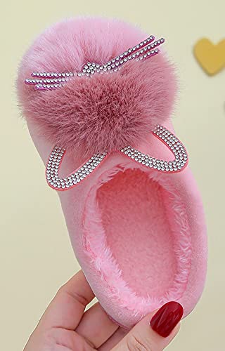 Toddler Slippers Girls Kids Slippers Cute Cat House Slipper Fuzzy Slippers Pink Slipper Winter Warm Slippers Soft House Shoes