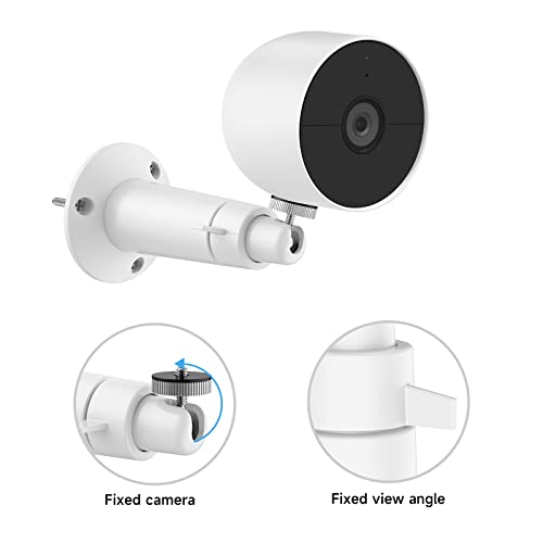 Ayotu Metal Wall Mount for Google Nest Cam(Battery), 360 Degree Flexible Adjustable Security Bracket, Rust-Proof with Durable, 2 Pack White