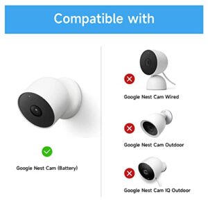 Ayotu Metal Wall Mount for Google Nest Cam(Battery), 360 Degree Flexible Adjustable Security Bracket, Rust-Proof with Durable, 2 Pack White