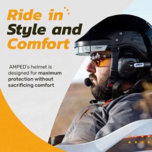 AMPED Off-Road DOT Certified UTV Open Face Helmet - Lightweight Composite Open Face Helmet for Off-Road Adventures (X-Large)