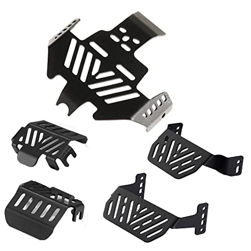 1/10 RC Chassis Armor Set for TRX-4 Sport Car, Stainless Steel Skid Plate for TRAXXAS TRX4 Sport Body (Powder Spray), Link Shock Axle Protector for Bronco K5 Blazer Defender (All 5pcs Protectors)