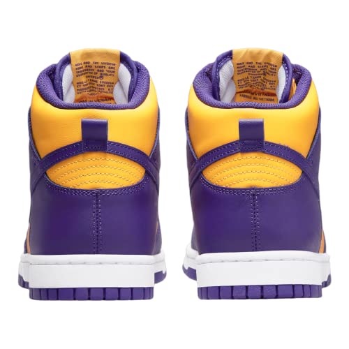 Nike Mens Dunk High Retro DD1399 500 Lakers - Size 10