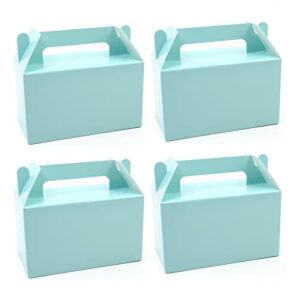 oletx 50pcs blue gable gift boxes, party favor treat box, goodie box, cookie candy box for birthday party, baby shower, classroom activity and any fun occasion decoration supplies.