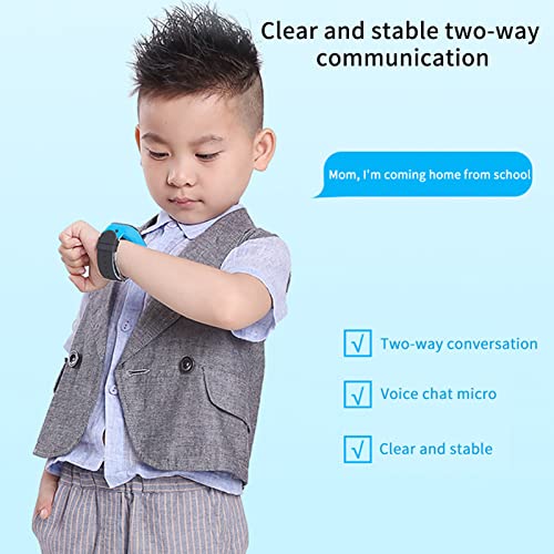 Children's Phone Watch Smart Positioning IPX7 Swimming-Grade Waterproof Photo Multi-Function Two-Way Call Smart Watch Blue Halloween Window Decorations 204