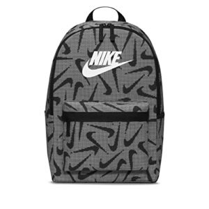 nike heritage aop backpack black/black/white dq5653-010, one size