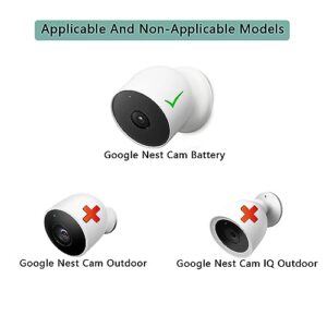 OYOCAM Anti-Drop Security Chain Nest Camera Mount Compatible with Google Nest Cam (Battery) Outdoor Camera Protect Bundle Function, 2 Pack (Cam Not Included)