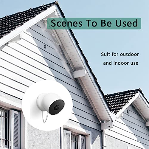 OYOCAM Anti-Drop Security Chain Nest Camera Mount Compatible with Google Nest Cam (Battery) Outdoor Camera Protect Bundle Function, 2 Pack (Cam Not Included)