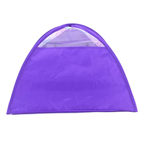 Sophia's Pop-Up Camping Tent with Roll Up Mesh Fabric Door and Geometric Print Sleeping Bag Set Sized for One 18" Doll, Purple/Pink