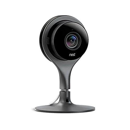 Google Nest Cam Indoor - 1st Generation - Wired Indoor Camera - Control with Your Phone and Get Mobile Alerts - Surveillance Camera with 24/7 Live Video and Night Vision (New Open Box)