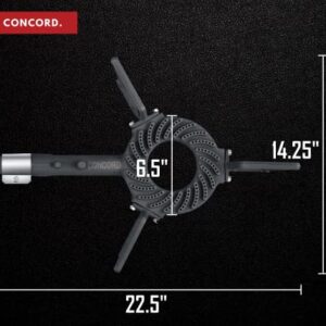 CONCORD Falcon Burner. Full Cast Iron Propane Single Burner. Great for Camping, Outdoor Cooking, Home Brewing, and More