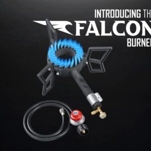 CONCORD Falcon Burner. Full Cast Iron Propane Single Burner. Great for Camping, Outdoor Cooking, Home Brewing, and More