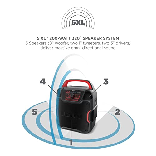 iOn Audio Pathfinder 320 All Weather Bluetooth Speaker (Renewed), Black