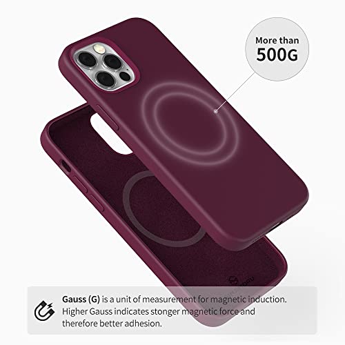 Sinjimoru 4-Layer Silicone iPhone 13 Mini Case for MagSafe, Magnetic Protective Phone Cover Cases as iPhone Accessories for iPhone 12 13 14 15 Series. Silicone Case for MagSafe Black