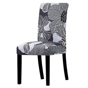 printed chair cover solid color elastic banquet dinner seat covers removable comfortable stretch chair covers ae11 6pcs