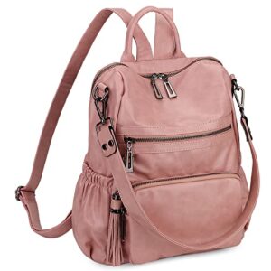 uromee travel backpack purse for women vegan leather ladies fashion tassel shoulder bag convertible