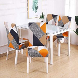 Geometry Chair Cover Dining Elastic Chair Covers Spandex Stretch Elastic Office Chair Case Removable HP26 4PCS