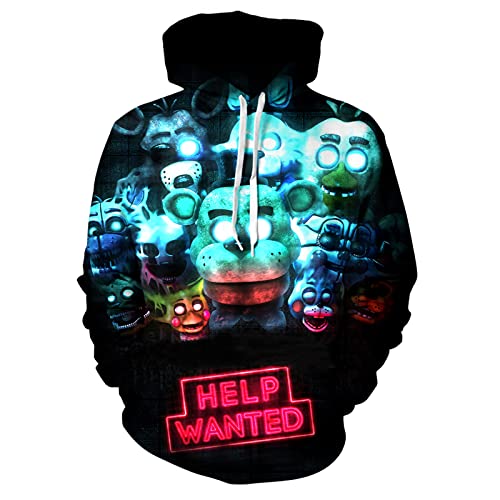 BLYLUXU Youth Hoodie Boys and Girls 3D Printed Pullover Sweatshirt Kids Cartoon Game Sport Hoodie 5-X-Large