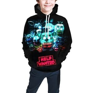 BLYLUXU Youth Hoodie Boys and Girls 3D Printed Pullover Sweatshirt Kids Cartoon Game Sport Hoodie 5-X-Large