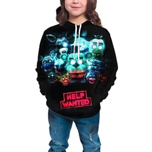 BLYLUXU Youth Hoodie Boys and Girls 3D Printed Pullover Sweatshirt Kids Cartoon Game Sport Hoodie 5-X-Large